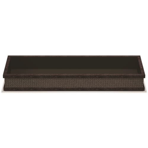 Pandan Bath Tray with Palm Wood Trim, Java